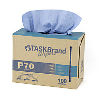 Taskbrand P70 Premium Series Wiper, Hydrospun, Blue, 8.26x16.75, Heavy Duty, Interfold - Case Of 1000 (N-P070IDB)