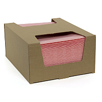 Saniworks Deluxe Towels, Poly/rayon, Salmon, 13x21, 1/4 Fold - Case Of 150 (N-F310QCSA)