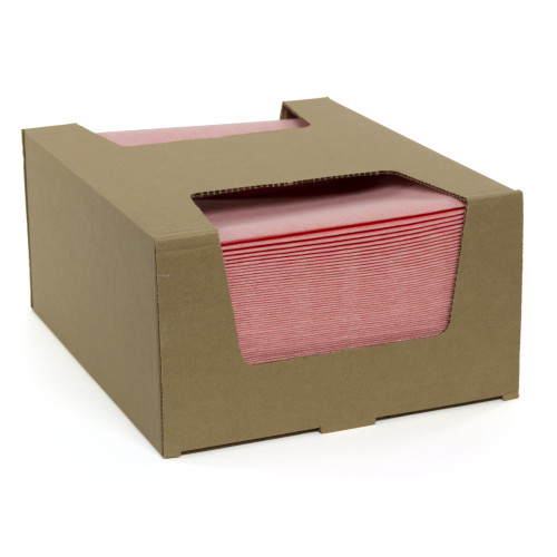 Saniworks Deluxe Towels, Poly/rayon, Salmon, 13x21, 1/4 Fold - Case Of 150 (N-F310QCSA)