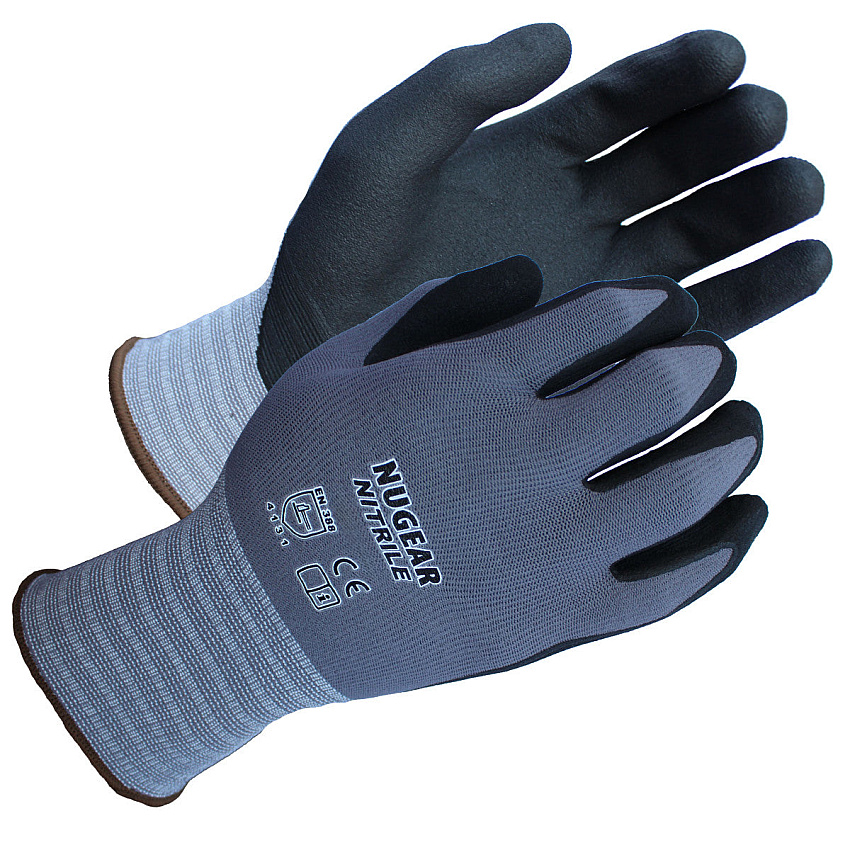 Proworks Microfiber-foam Nitrile Coated Gloves 15g Gray/black Med, 12 Pairs (GCN15GM)