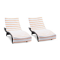 Las Rayas Chaise Cover 30x85 Orange - Pack Of 2 (CC-HS3085OR-2PK)