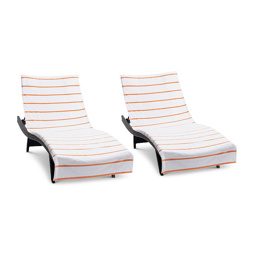 Las Rayas Chaise Cover 30x85 Orange - Pack Of 2 (CC-HS3085OR-2PK)