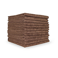 Smart Choice Microfiber Cloths 16x16 49gm Brown, Pack Of 12 (PNP915100BR)