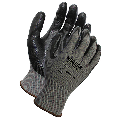 Proworks Nitrile Foam Coated Gloves 13g Gray Med, 12 Pairs (GCN13GM)