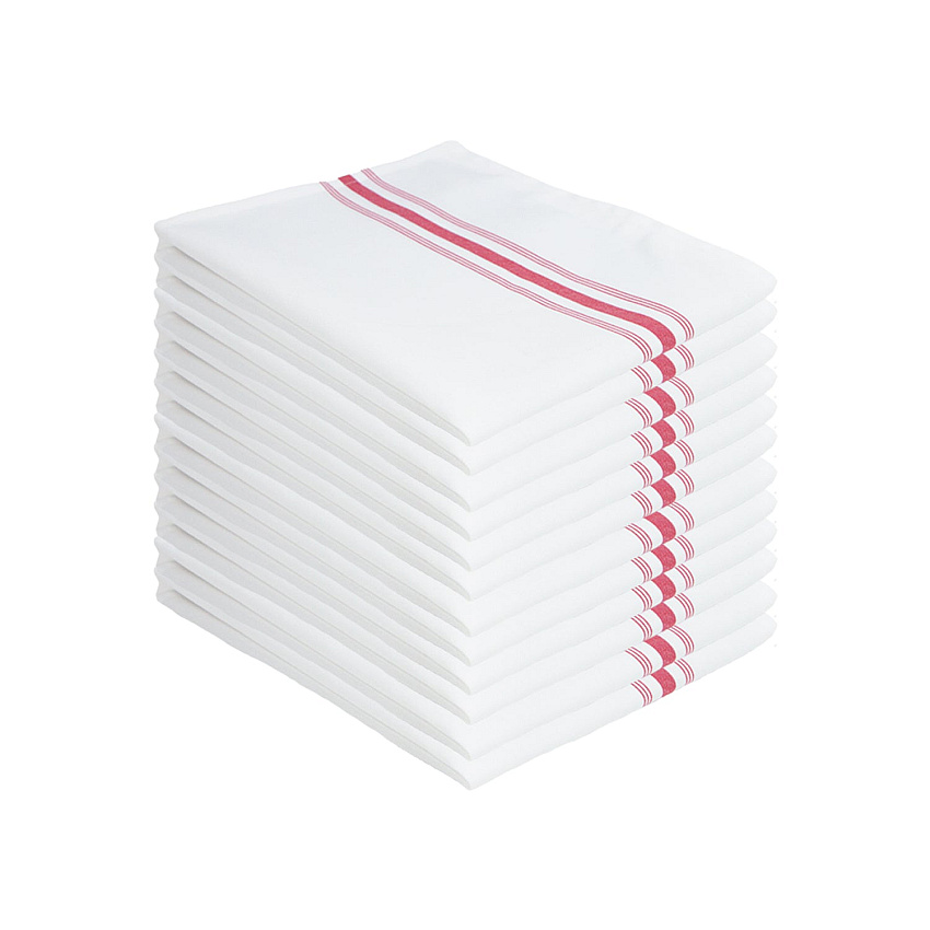 Mariposa Bistro Napkin 18x22 Red Stripe - Pack Of 12 (BISTRO-R)