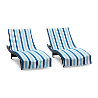 Cabo Cabana Chaise Cover 30x85 Navy/blue - Pack Of 2 (CC-CABOCABANA-NV/BL)