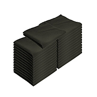 Mariposa Poly Spun Napkin 20x20 Black - Pack Of 25 (PNP-NAP-B-25)