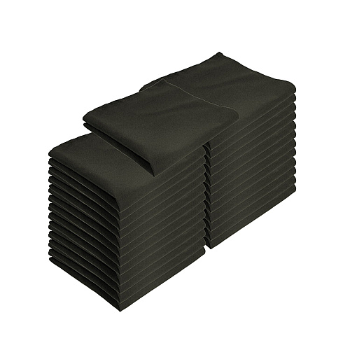 Mariposa Poly Spun Napkin 20x20 Black - Pack Of 25 (PNP-NAP-B-25)