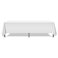 Mariposa Tablecloth 52x114 White - Case Of 24 (TL-52X114-WHITE-CS)