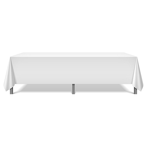 Mariposa Tablecloth 52x114 White - Case Of 24 (TL-52X114-WHITE-CS)