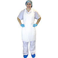 1 Mil Polyethylene Apron 24x42 White, Case Of 1000 (MDP-42W-I)
