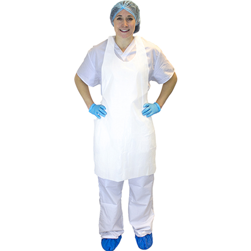 1 Mil Polyethylene Apron 24x42 White, Case Of 1000 (MDP-42W-I)