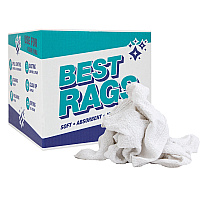 W11 Washcloth Size Terry Wipers White - 10lb Box (N-W11-10)