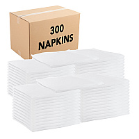Mariposa Poly Spun Napkin 20x20 White - Case Of 300 (NAP-W-SPUN-CS)