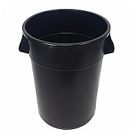 Gator Plus Container 32 Gallon, Black, Heavy-duty Trash Can, Air-venting Passages, Wide Bottom Hand Grips, Ergonomic Handles, Smart Nesting Design, Case Of 6, Case Of 4 (7744-5)