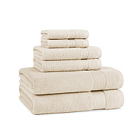Host & Home 6pc Bath Towel Set Ivory - 6 Piece Set (HH-BSET-6PK-IV)