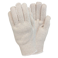 Safety Zone Heavy Weight String Knit Gloves, 7 Gauge, Cotton/polyester Blend, Reusable Work Gloves Or Insulated Liner, Womens, Off-white, Bag Of 12 Pairs, Case Of 25 Bags (GSHW-WN-1C-NRB)