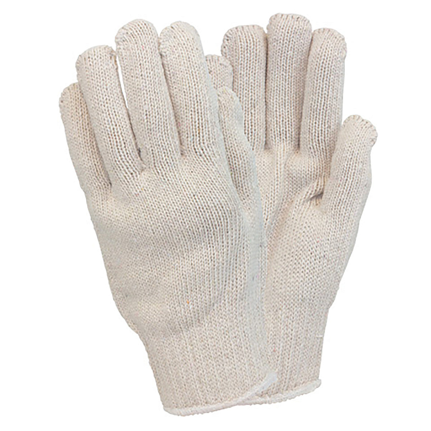 Safety Zone Heavy Weight String Knit Gloves, 7 Gauge, Cotton/polyester Blend, Reusable Work Gloves Or Insulated Liner, Womens, Off-white, Bag Of 12 Pairs, Case Of 25 Bags (GSHW-WN-1C-NRB)