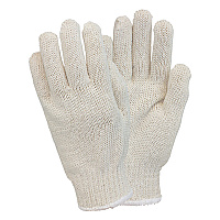 Safety Zone Medium Weight String Knit Gloves, 7 Gauge, Cotton/polyester Blend, Reusable Work Gloves Or Insulated Liner, Mens, Off-white, Bag Of 12 Pairs, Case Of 25 Bags (GSMW-MN-2P-NRB)