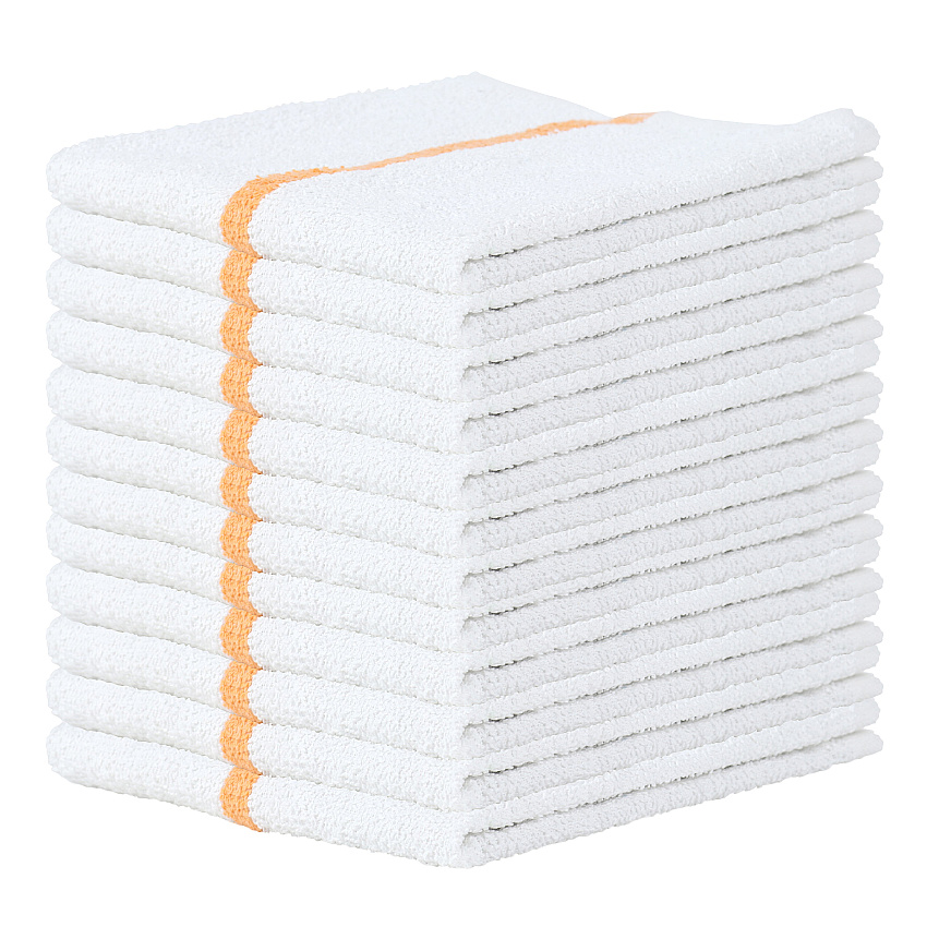 Qwick Wick Bar Mop Towel 30oz Gold Stripe - Case Of 60 (N030-G65-5DZ)