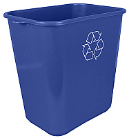 Wastebasket 28 Qt Plastic Rect 12 Ea/cs, Case Of 12 (7702-11R)