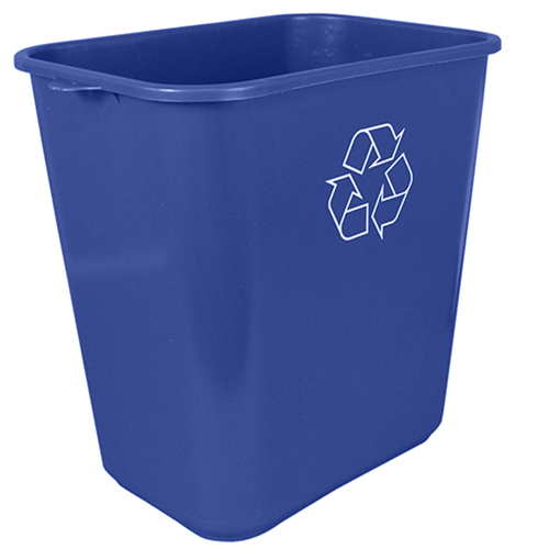 Wastebasket 28 Qt Plastic Rect 12 Ea/cs, Case Of 12 (7702-11R)