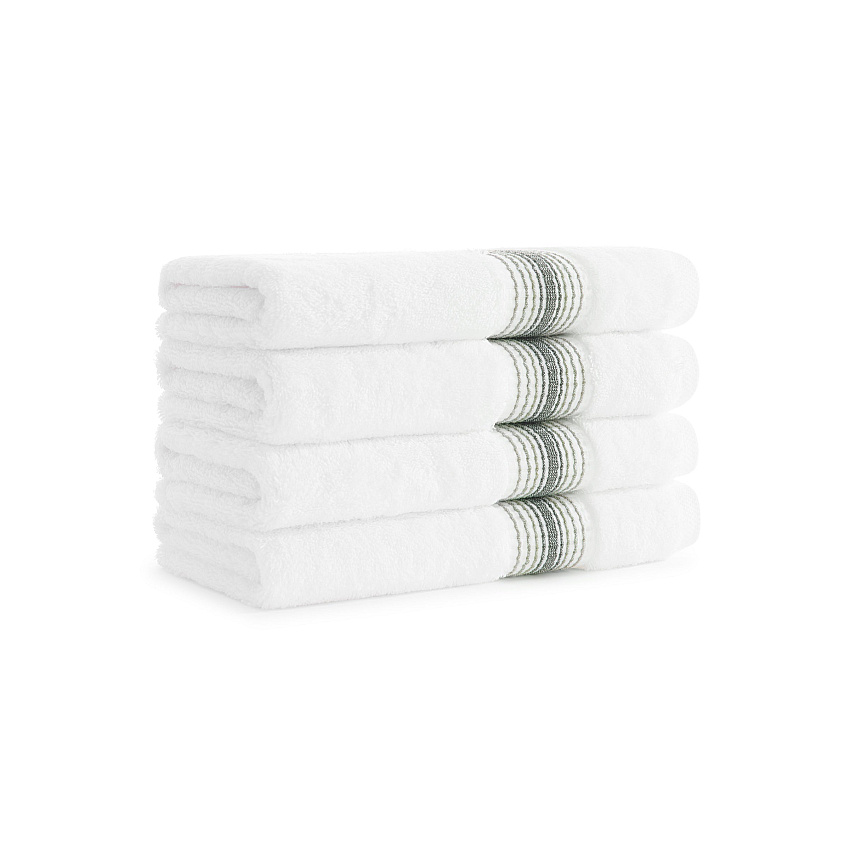 Aston & Arden Turkish Striped Hand Towel 18x32 Sage - Pack Of 4 (HT-STT-1832-5.4-SGE)