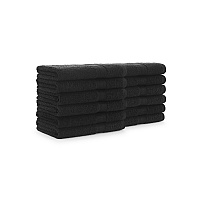 True Color Hand Towel 16x27 Black - Pack Of 12 (P-HAND-BLACK)