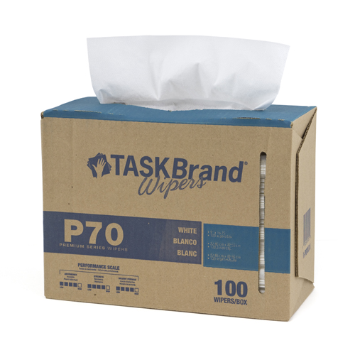 Taskbrand P70 Premium Series Wiper, Hydrospun, White, 8.26x16.75, Medium Duty, Interfold - Case Of 1000 (N-P070IDW)