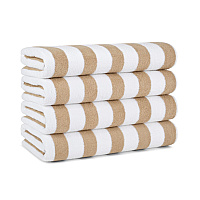 Cali-cabana Beach Towels 30x60 Beige - Pack Of 4 (CALICABANA-BGE)