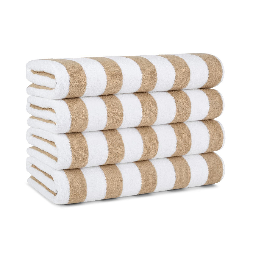 Cali-cabana Beach Towels 30x60 Beige - Pack Of 4 (CALICABANA-BGE)