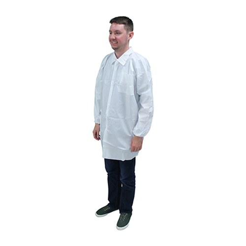 Promax Lab Coat W/ Breath Barrier White Lrg, Case Of 30 (M1020-E/W-L)