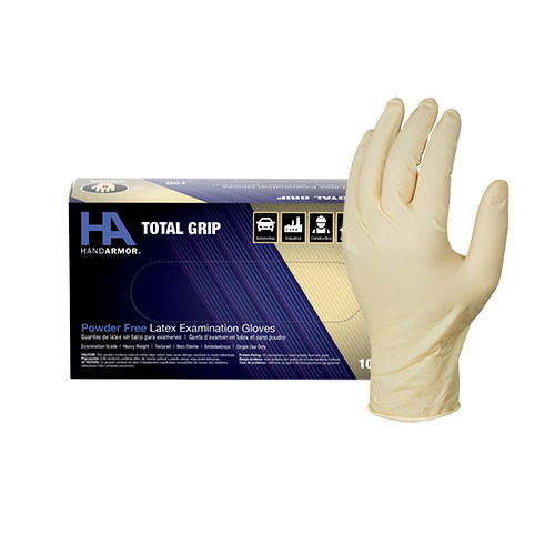 Hand Armor Latex Gloves, Powder Free, 8 Mil, Medium - Box Of 100 (GDL165M)