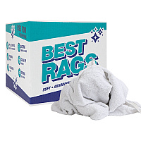 W54 Hand Towel Size Terry Wipers White - 10lb Box (N-W54-10)