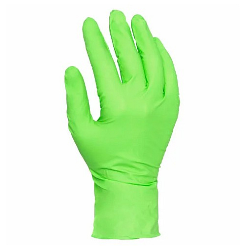 Safety Zone Nitrile Powder Free 7 Mil Exam Gloves - Lime Green, Med - Box Of 100 (GL-NG107FM)
