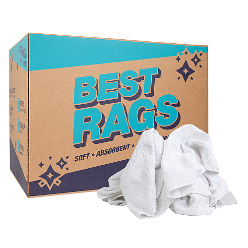 W54 Hand Towel Size Terry Wipers White - 50lb Box (N-W54-50)