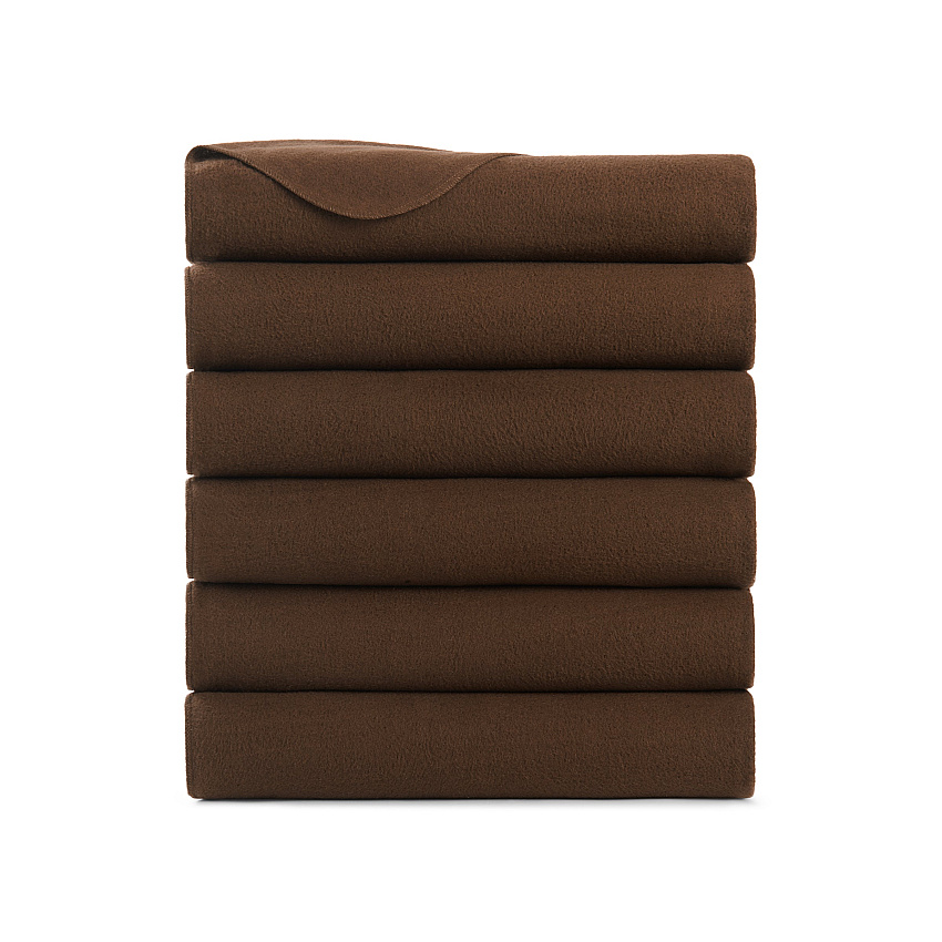 Cozy Soft Polar Fleece Throw Blanket 50x60 Brown - Pack Of 6 (P-FCPL-6PK-BR)