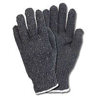 Safety Zone Economy Medium Weight String Knit Gloves, 7 Gauge, Cotton/polyester Blend, Reusable Work Gloves Or Insulated Liner, Mens, Light Gray, Bag Of 12 Pairs, Case Of 25 Bags (GSMW-MN-2C-GY)