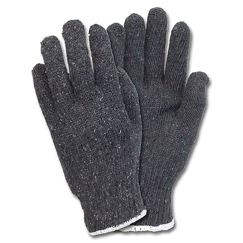 Safety Zone Economy Medium Weight String Knit Gloves, 7 Gauge, Cotton/polyester Blend, Reusable Work Gloves Or Insulated Liner, Mens, Light Gray, Bag Of 12 Pairs, Case Of 25 Bags (GSMW-MN-2C-GY)
