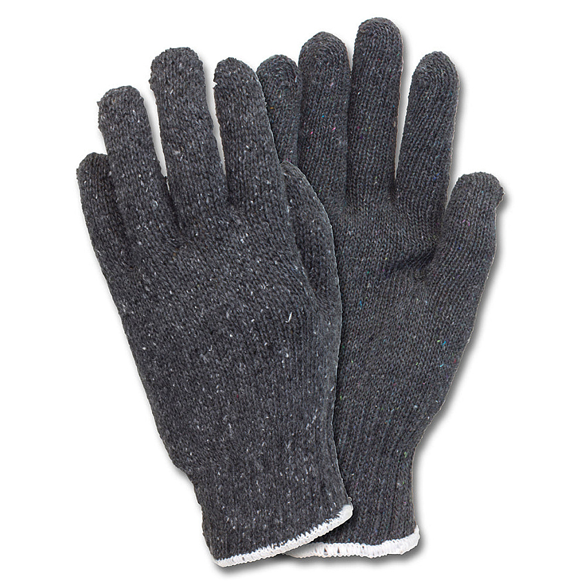 Safety Zone Economy Medium Weight String Knit Gloves, 7 Gauge, Cotton/polyester Blend, Reusable Work Gloves Or Insulated Liner, Mens, Light Gray, Bag Of 12 Pairs, Case Of 25 Bags (GSMW-MN-2C-GY)