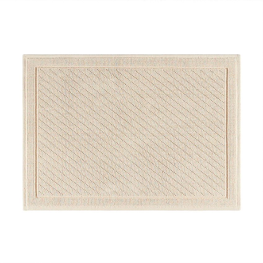 Host & Home Cotton Bath Mat 17x24 Almond Milk - Case Of 4 (HH-BM-1724-BG)