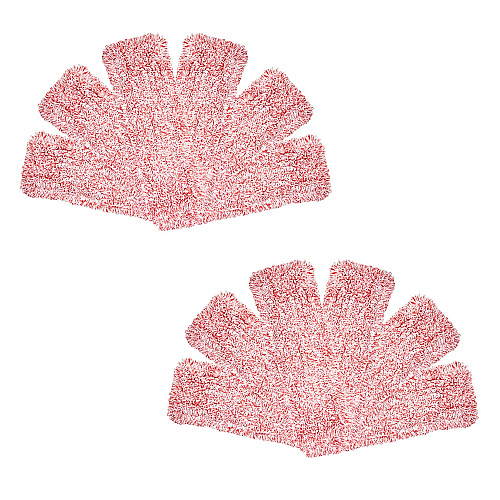 Wet & Dry Microfiber Mop Pad Looped 18" Red, Pack Of 12 (PNP860018R)