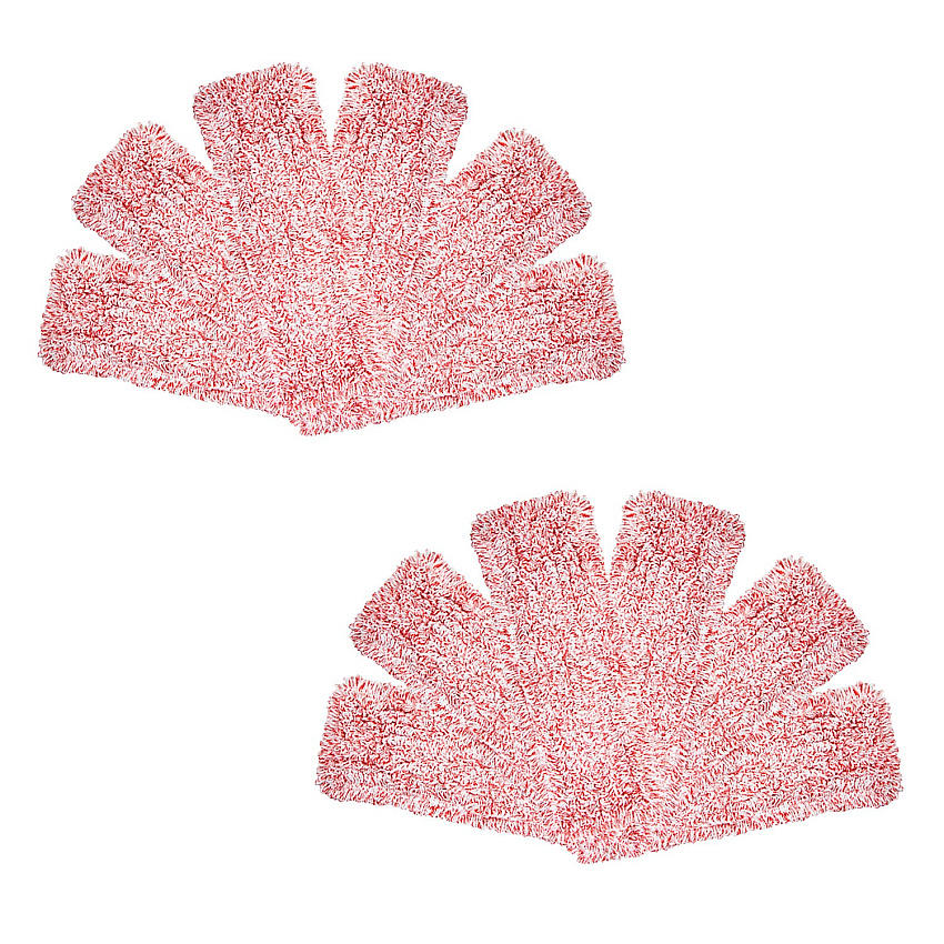 Wet & Dry Microfiber Mop Pad Looped 18" Red, Pack Of 12 (PNP860018R)