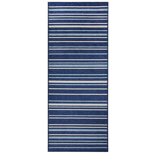 Devgiri Digital Printed Gel Backed Rug - Striped - 24x36 - Blue, Case Of 16 (STR-2436-BL)