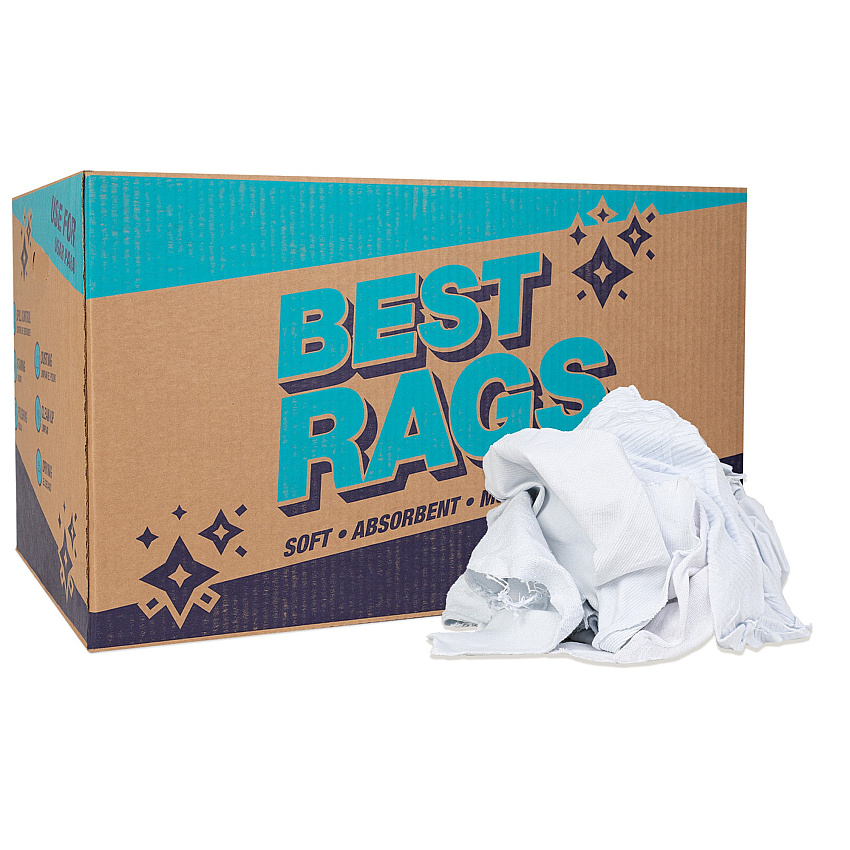Wpk - Optimal White T-shirt Wipers - New - 25lb Box (N-WPK-25)