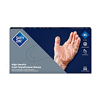 Safety Zone Polyethylene Gloves - Clear, Xl - Case Of 1000 (GDCP-XL)