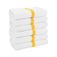 Power Gym Bath Towel 22x44 Gold Stripe - Case Of 60 (PWR-2244-6GLDCS-CS)