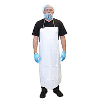 Unhemmed 6 Mil Vinyl Apron 35x45 White, Case Of 72 (MUW-45SZ)