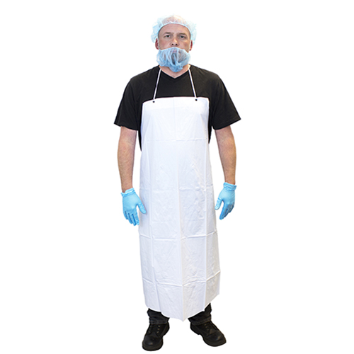 Unhemmed 6 Mil Vinyl Apron 35x45 White, Case Of 72 (MUW-45SZ)