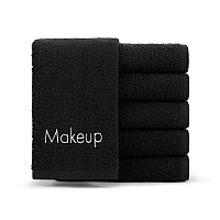 Cotton Makeup Fingertip Towel 11x17 Black - Case Of 144 (MAKEUP-11X17-CS)